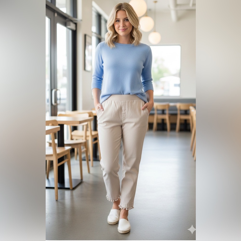 Roz & Ali white pull on ankle pants‎ size 14